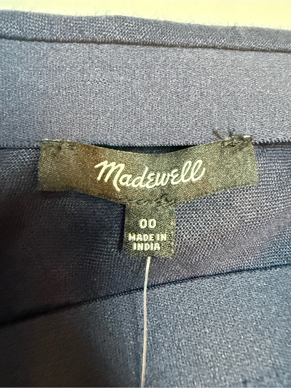 NWT Madewell Navy Linen Maxi Skirt with Subtle A-Line Silhouette size 00 - Picture 6 of 15